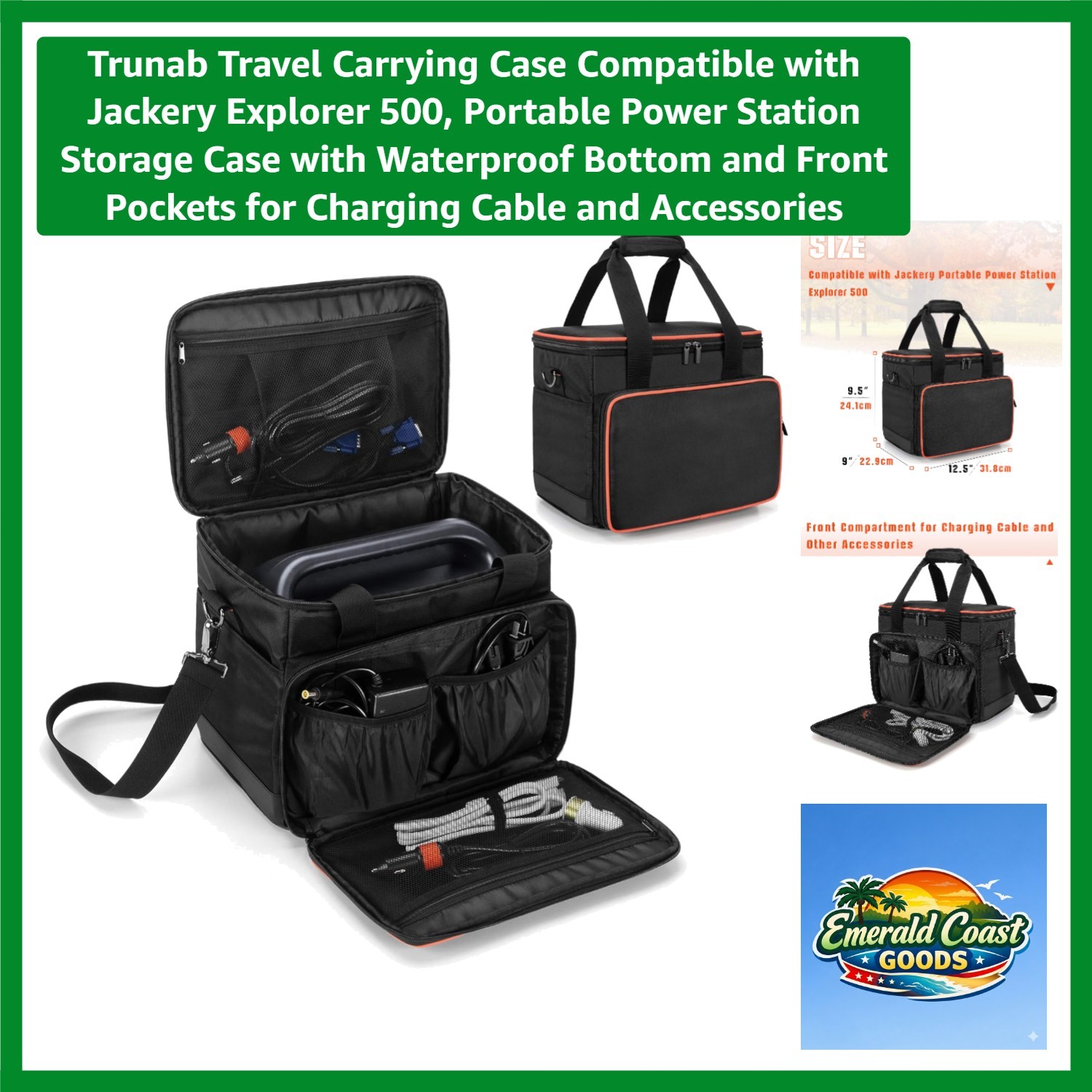 Adjustable Shoulder Strap Case for Jackery Explorer 500 – Lightweight & Durable