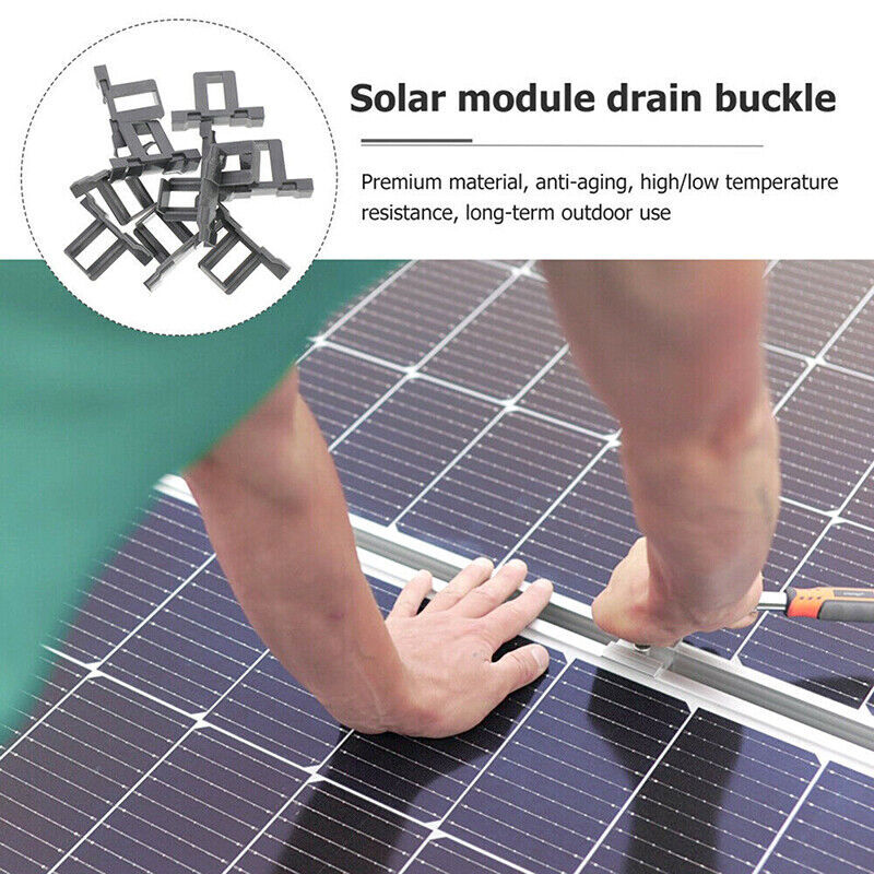 10/20 Pcs Photovoltaic Solar Panel Water Guide Clamp Water Drain Remove Clips US