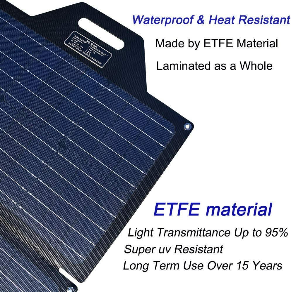 SOLAR PANEL Station Portable 60 Watt Foldable Highest Efficiency Cells FULL KIT