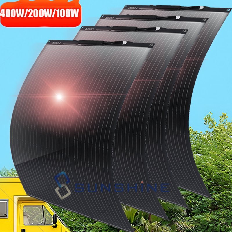 400W Flexible Solar Panel Mono 12V Portable Power Camping Home RV Battery Charge