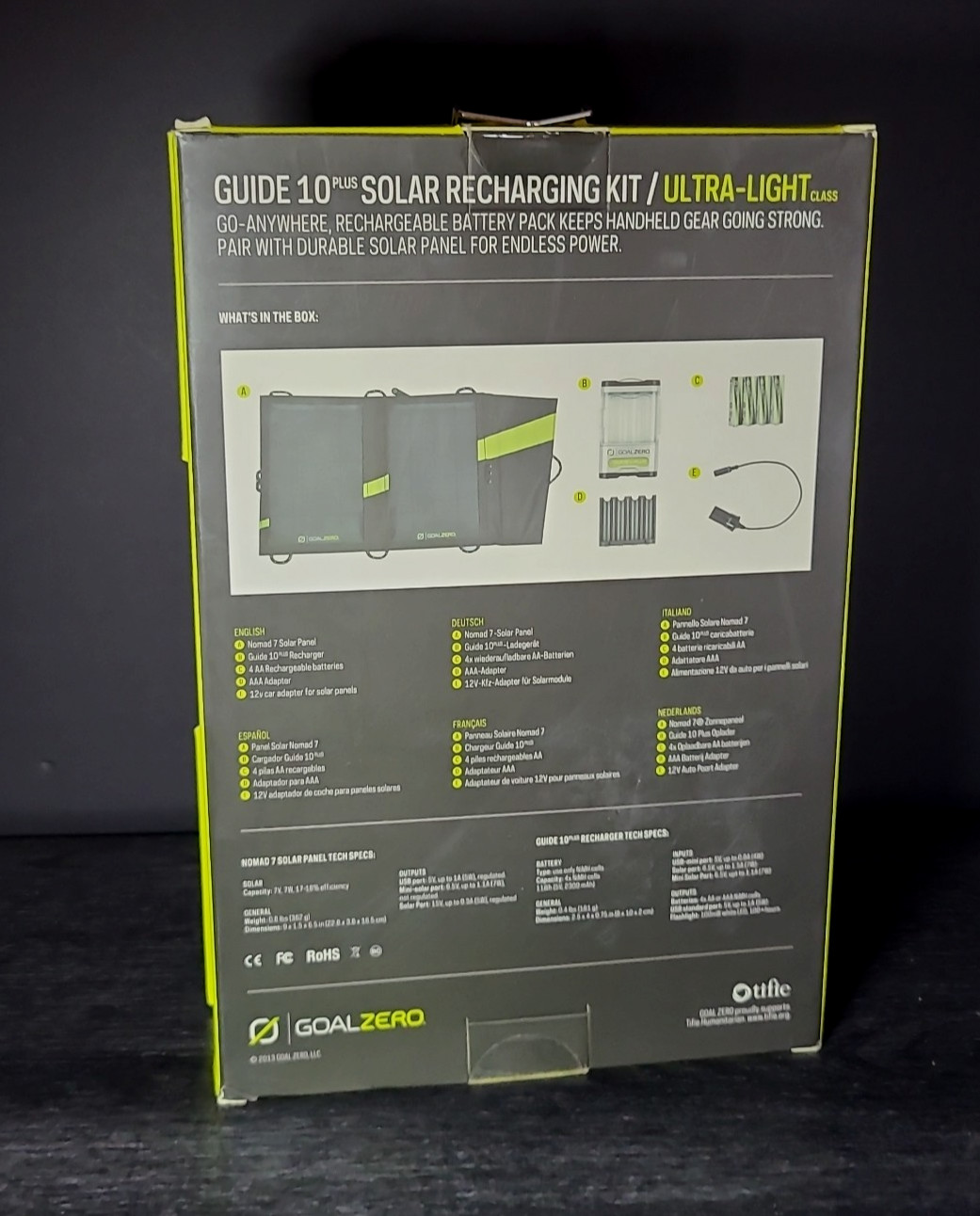 Goal Zero Guide 10 Plus Solar Charging Kit Recharger + Solar Panel NEW SEALED🟦