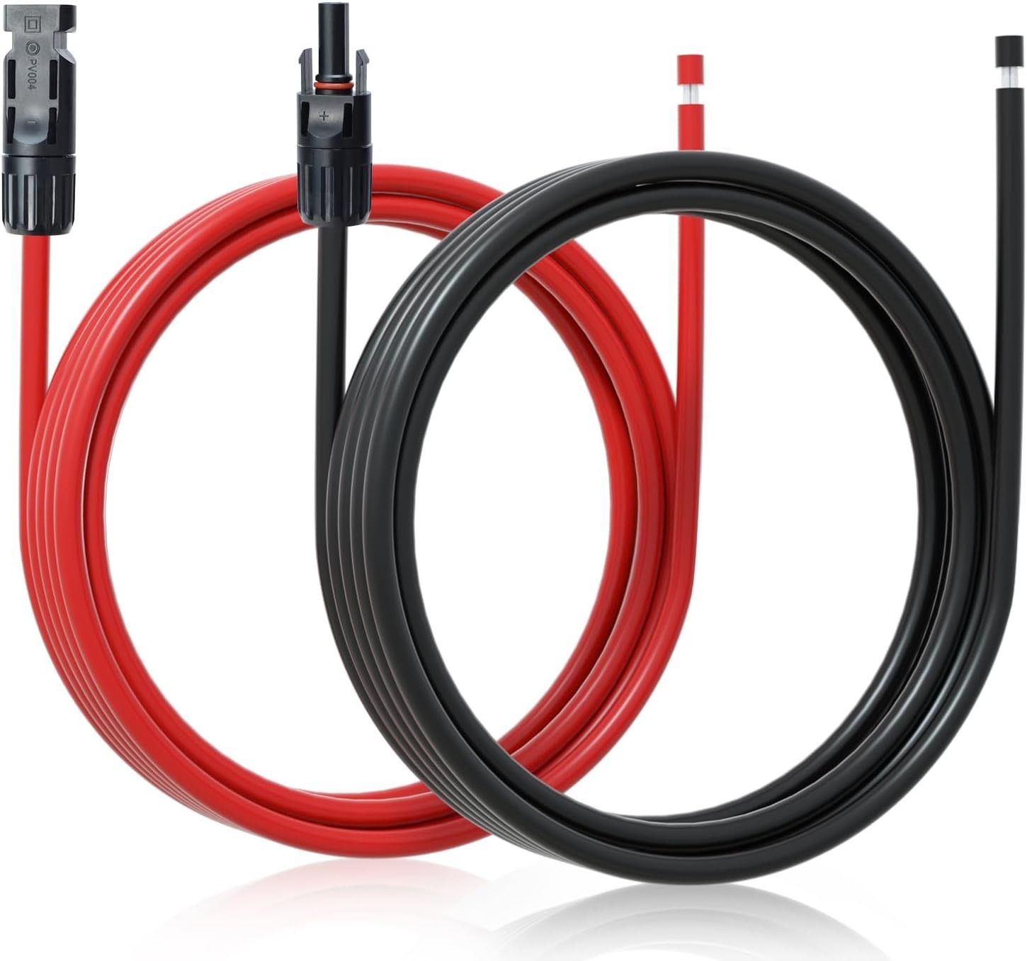 10Ft Solar Extension Cable 30A/1000V Waterproof MC4 Connectors