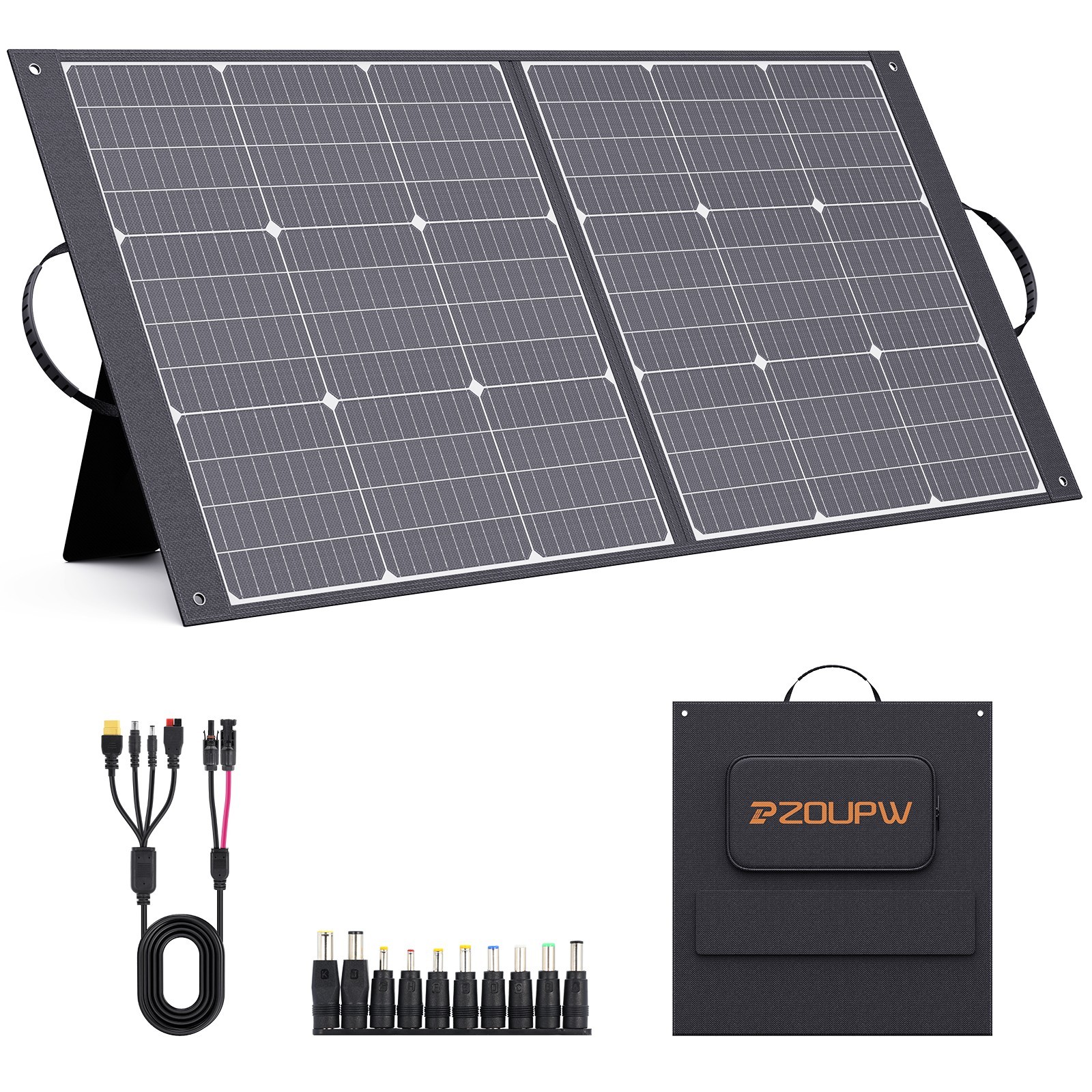 ZOUPW 100W Solar Panel Foldable N-Type 16BB 25% Efficiency for Power Station RV
