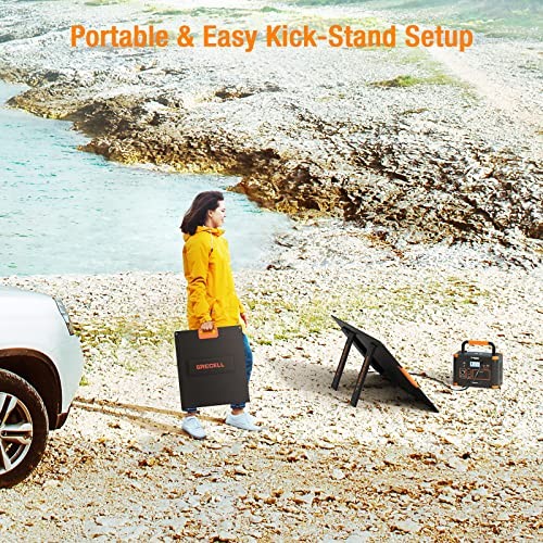 100W Portable Solar Panel for Power Station Generator, 20V Foldable Solar 100w