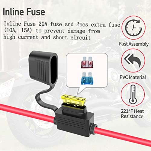 SAE Power Socket to SAE Connector Extension Cable,14AWG Panel 3.3FT SAE Cable