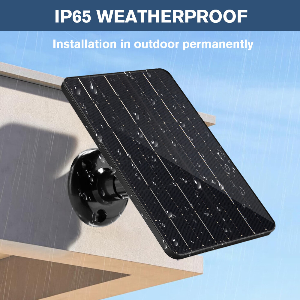 30W Solar Panel For Security Camera Solar Cell Charger USB Type C Waterproof