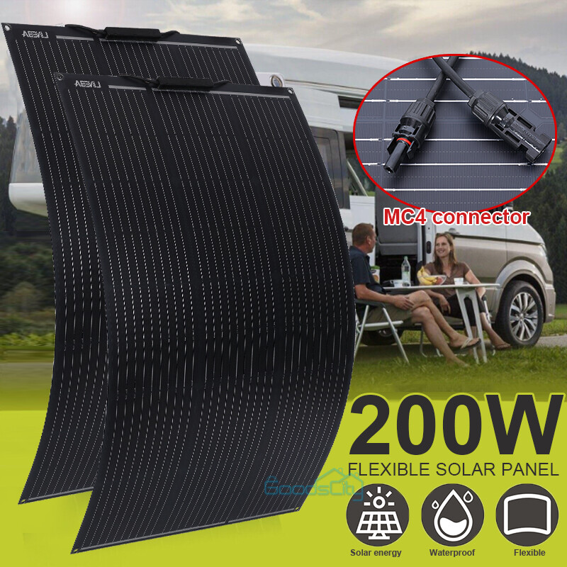 800W Watt Flexible Solar Panel 12V Mono Home RV Rooftop Camping Off-Grid Power