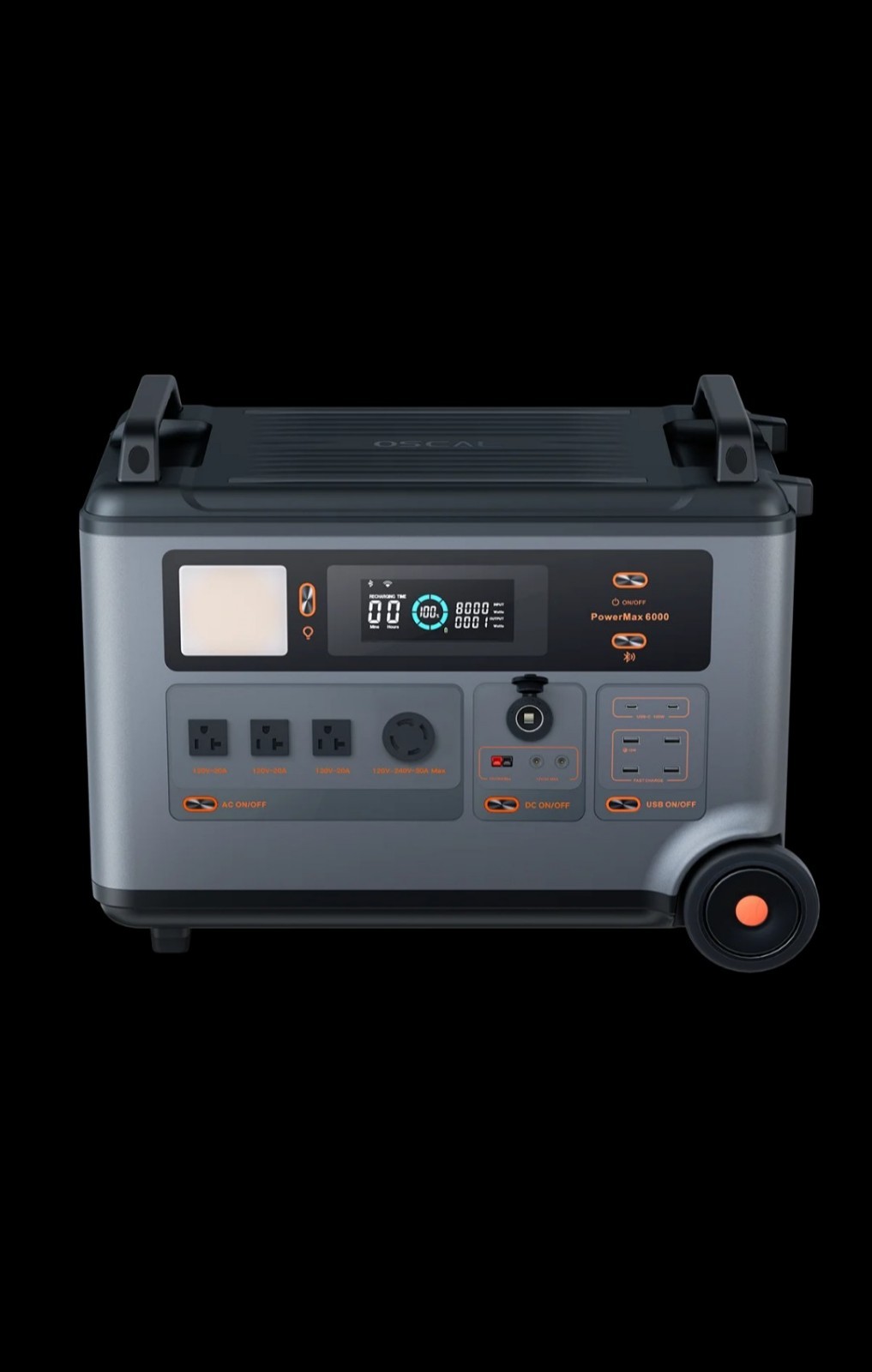 Blackview OSCAL PowerMax 6000W 3600Wh LiFePO4 Portable Camping Solar Generator