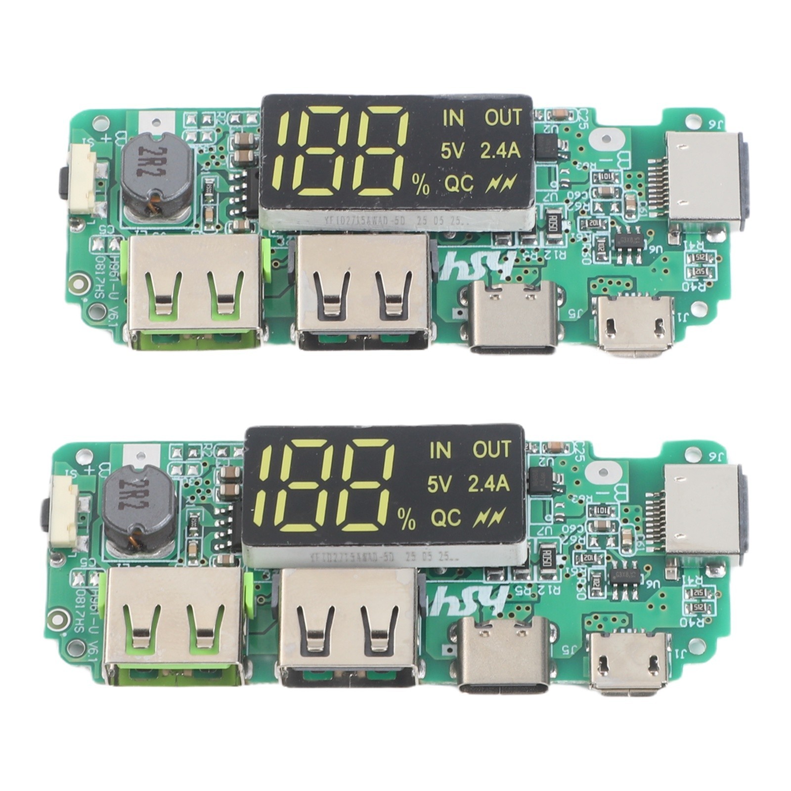 Li-ion Charger Dual USB Ports Digital LED Display For Lithium Batteries