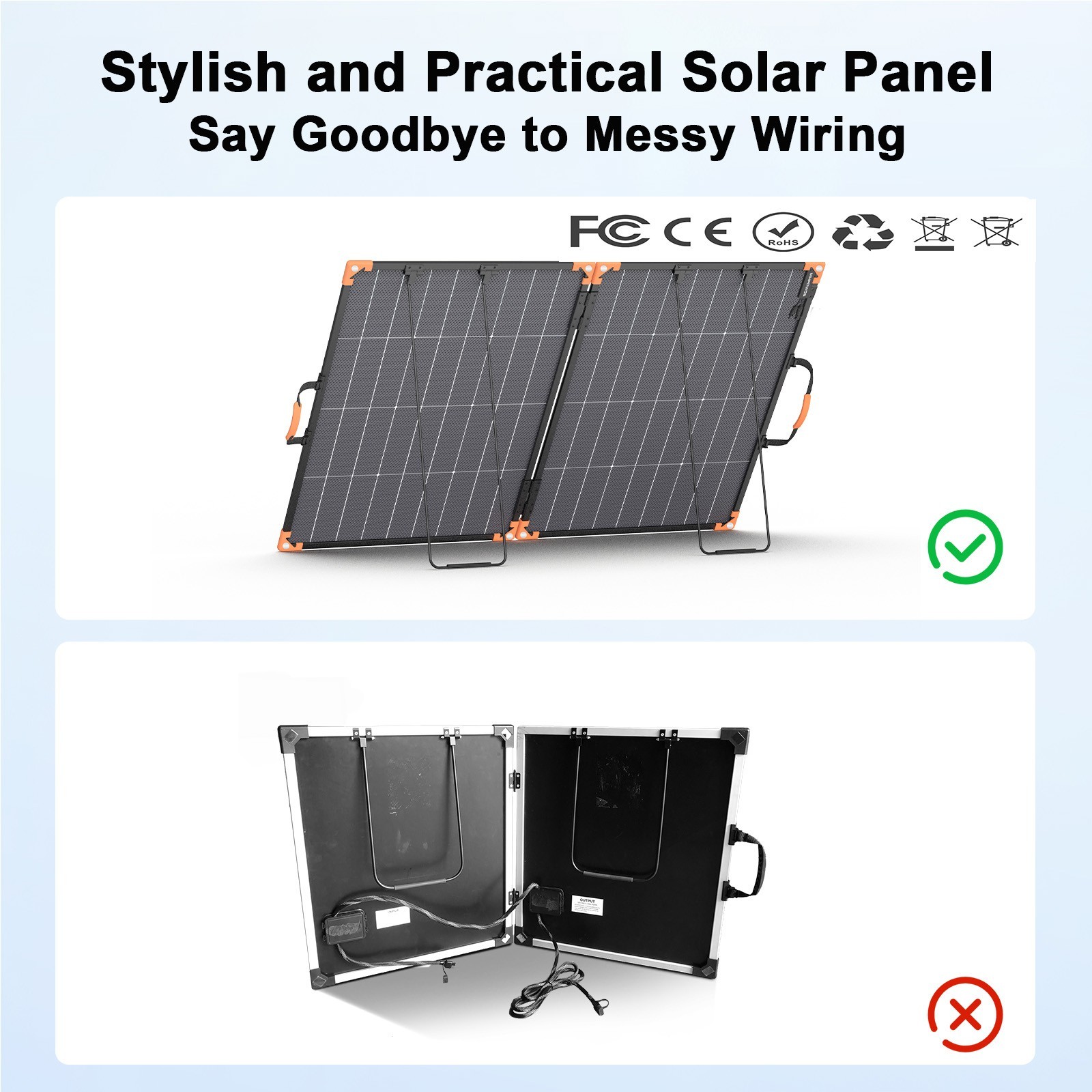 Flexible Solar Panel 100W 200W 400W for Ecoflow Bluetti Power Station Charging