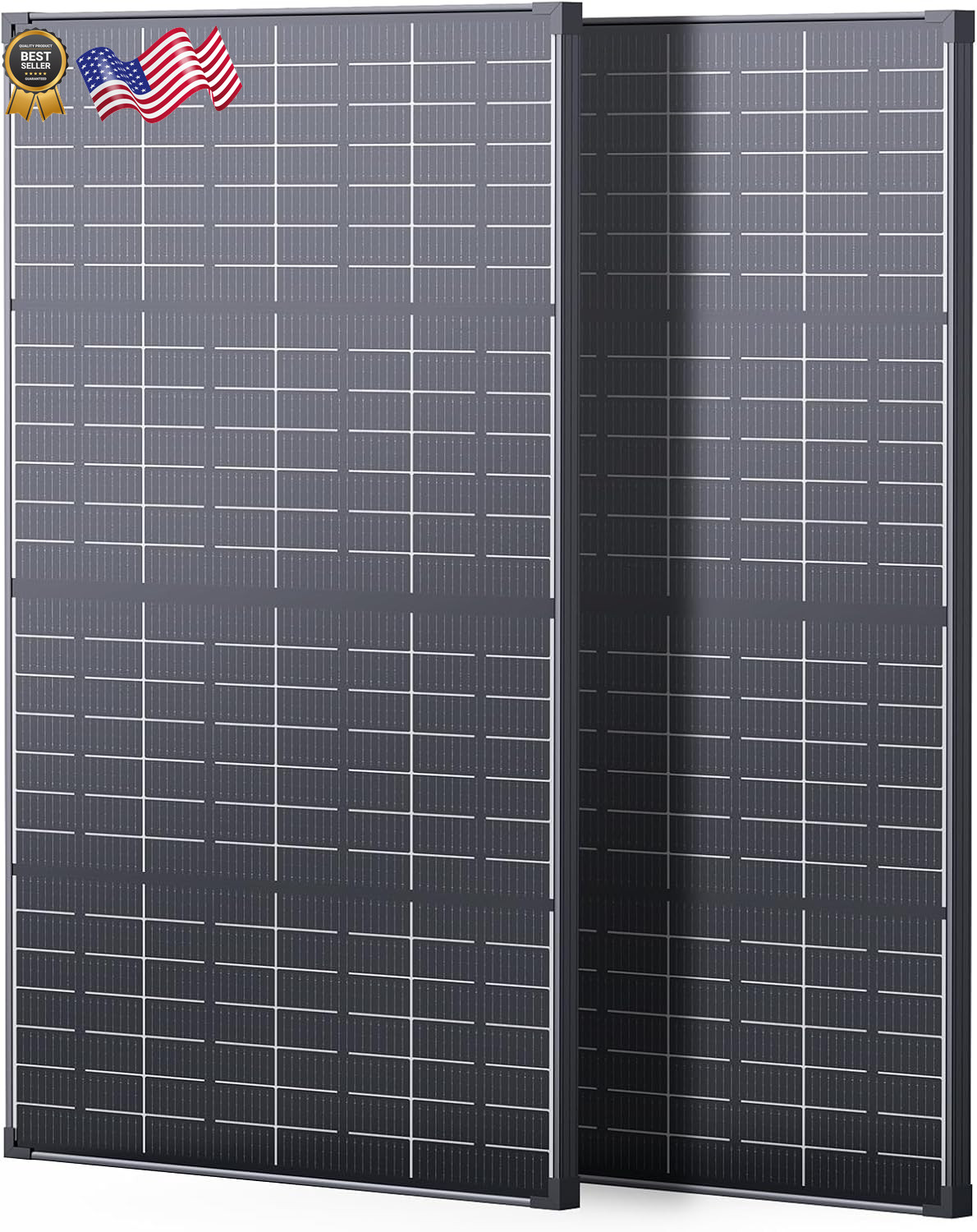 430W Anti-Shading Solar Panel,Callsun 2PCS 215 Watt N-Type 16BB Bifacial Sola