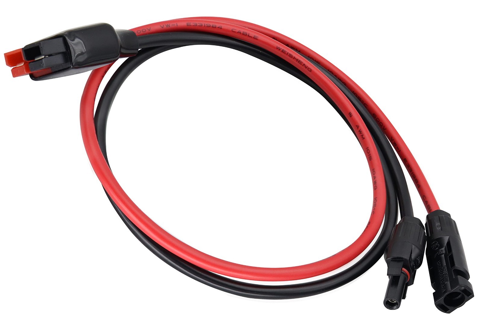 10AWG Solar Panel Cable Connector to Female Adapter for RV/Van Camping 60cm