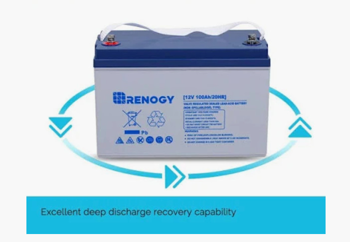 Renogy 12V 100Ah Deep Cycle Hybrid GEL Battery