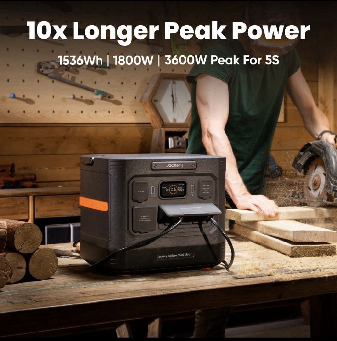 Jackery Explorer 1500 v2 Solar Generator with 200 W x2 SolarSaga Panel