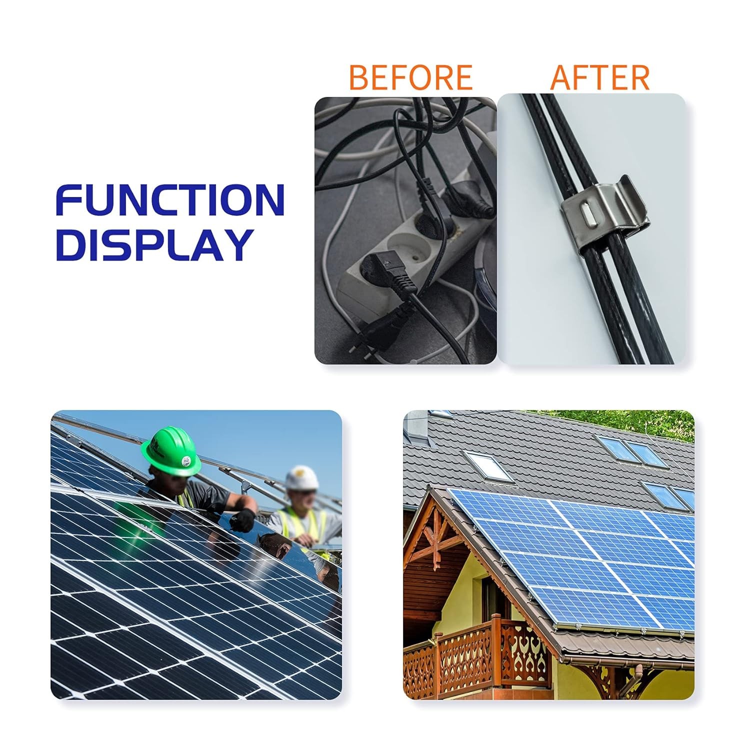 Solar Panel Photovoltaic Cable Clips Trailer Frame Wire Clamp Cable Management