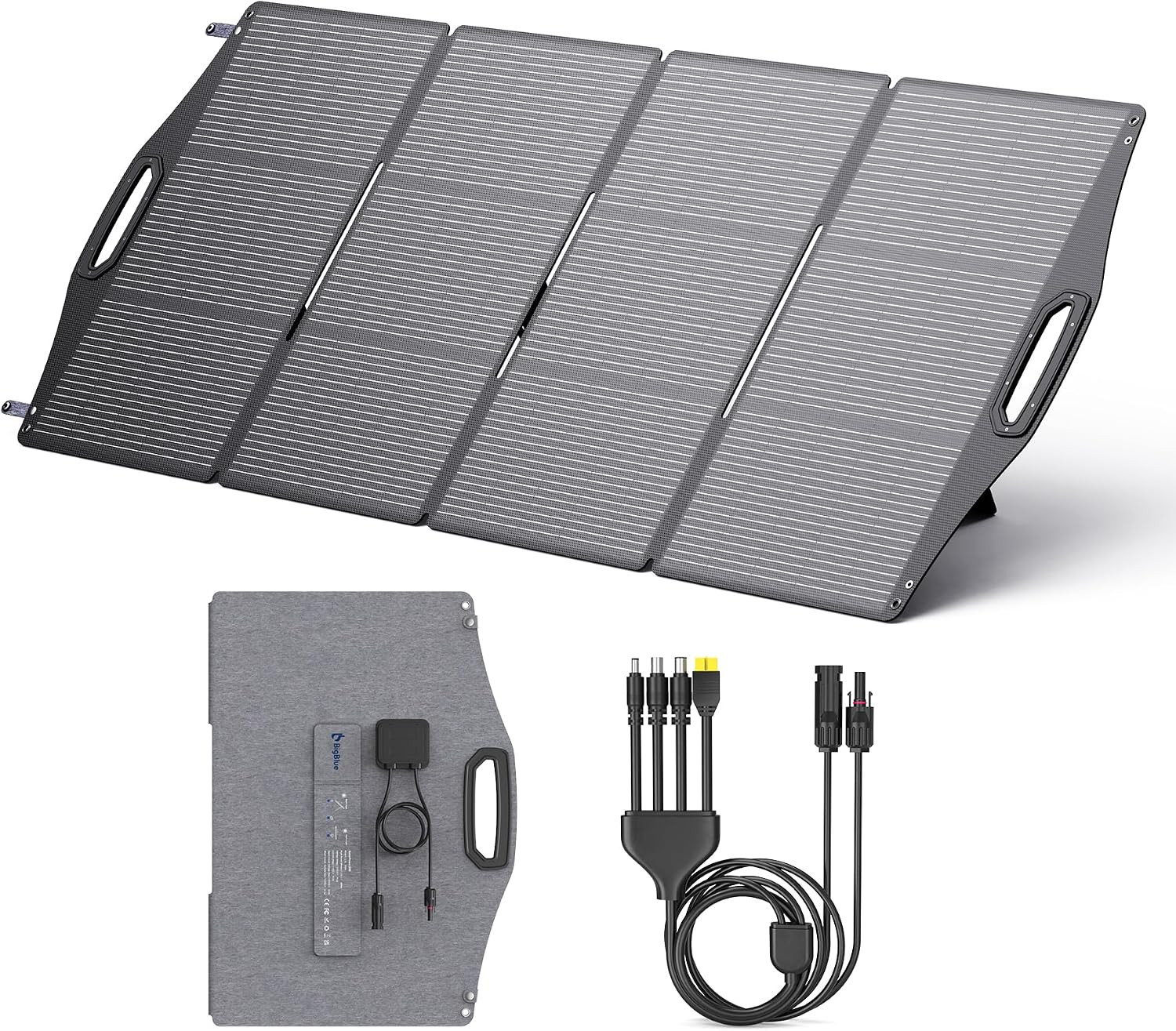 200W Solar Panel, Bigblue Solarpowa 200 Solar Panel Charger with Kickstand
