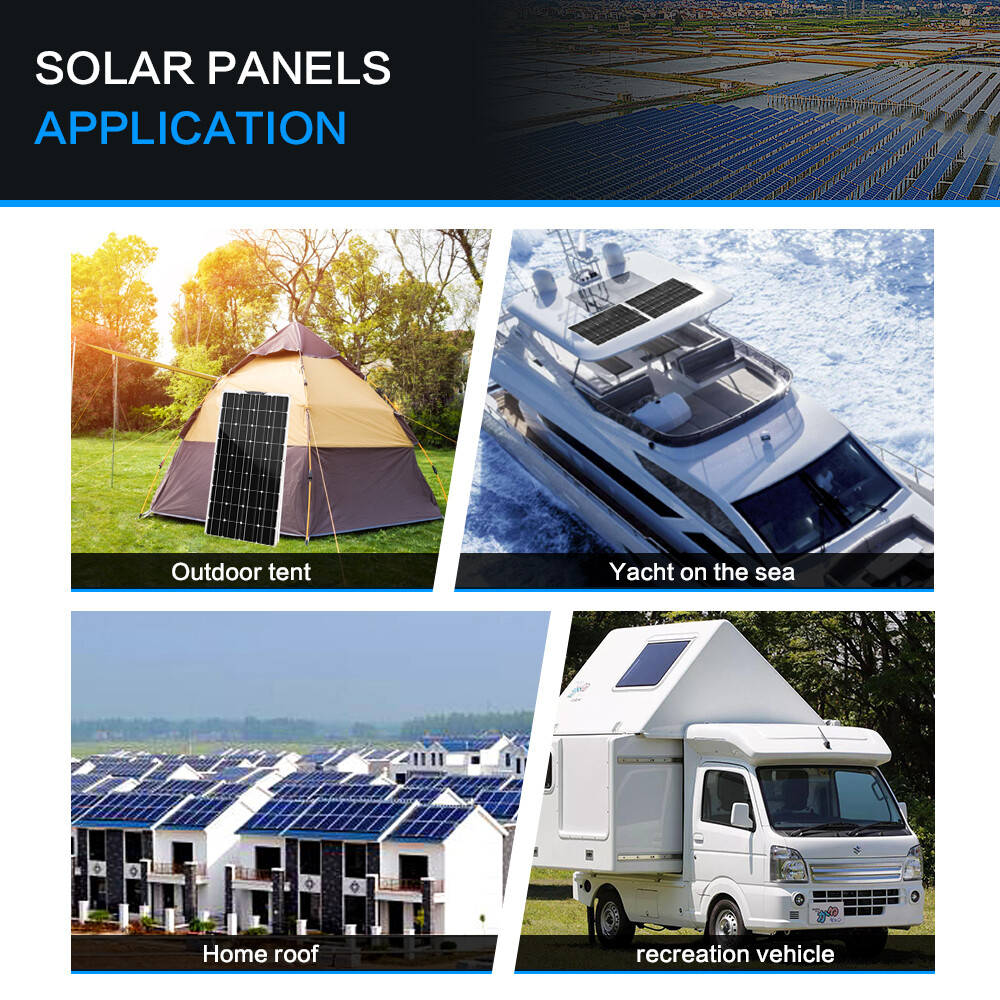 WUZECK 100W 18V Flexible Solar Panel Off Grid Module 10A Controller for RV Home
