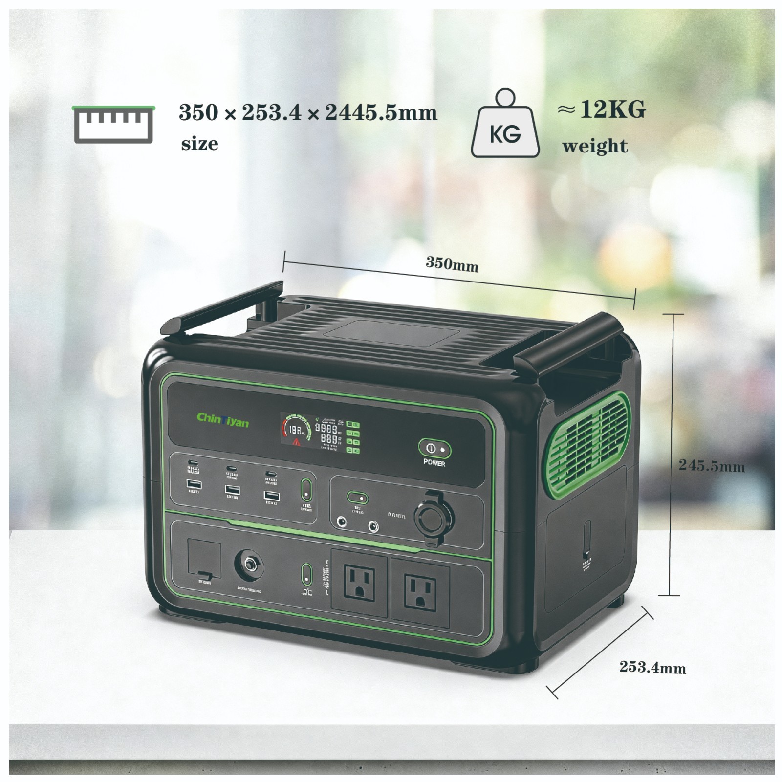 1200W 1008Wh Portable Power Station LiFePO4 Solar Generator w Wireless Charging