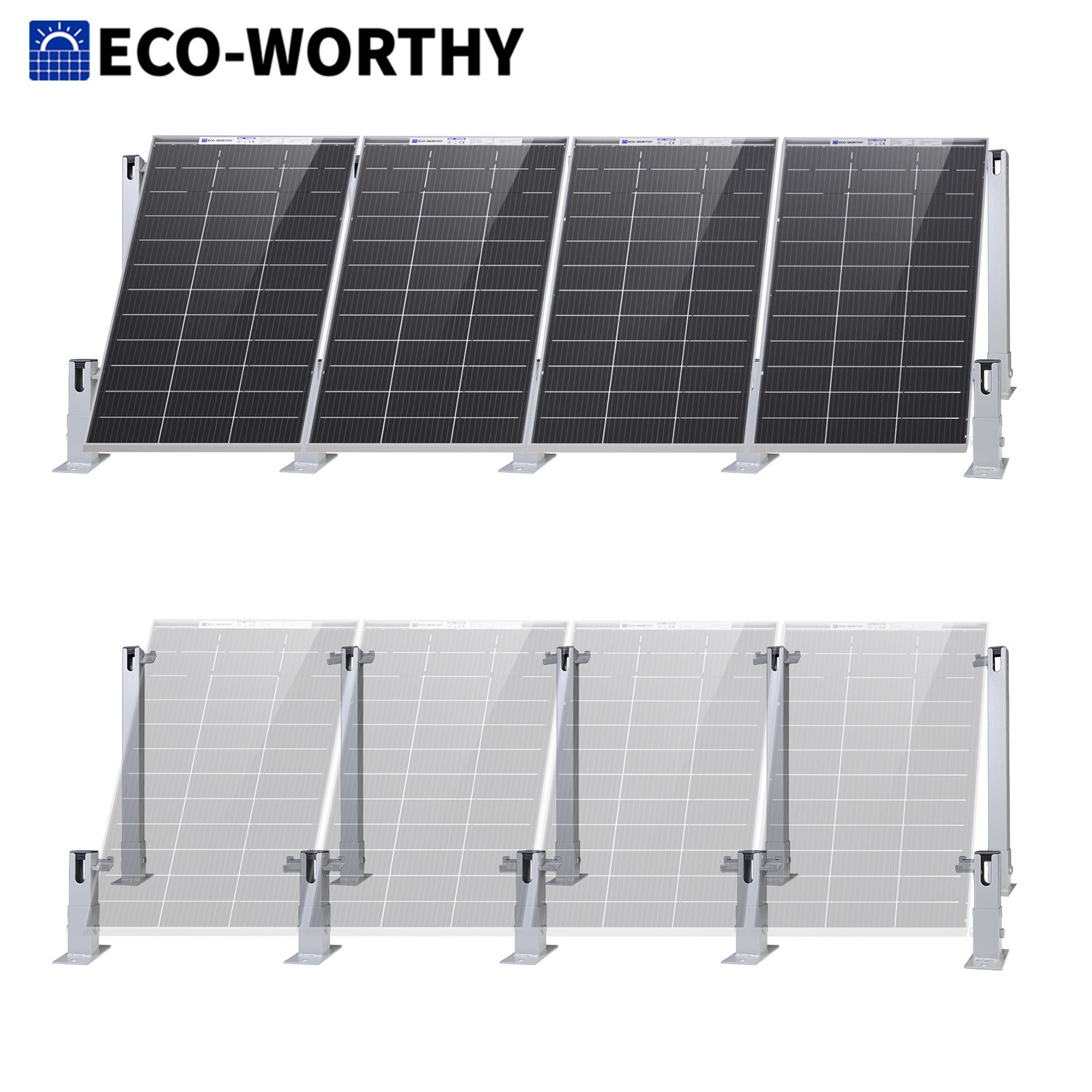 ECO-WORTHY Solar Panel Mounting Brackets Kit System for 4PCS Panels