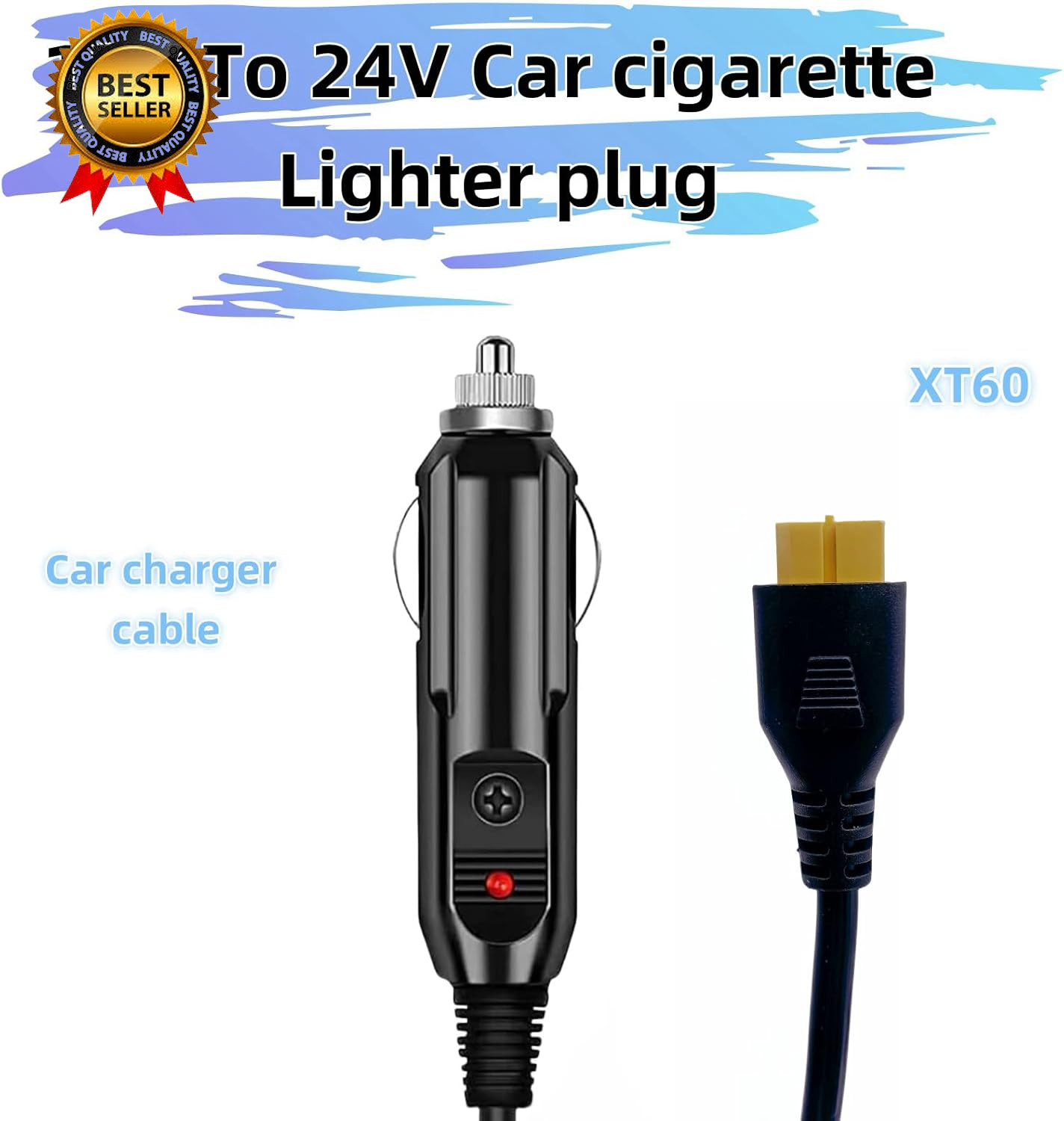 6.8FT Portable12V 24V Car Charger Suitable Compatible Ecoflow Delta River Bluett