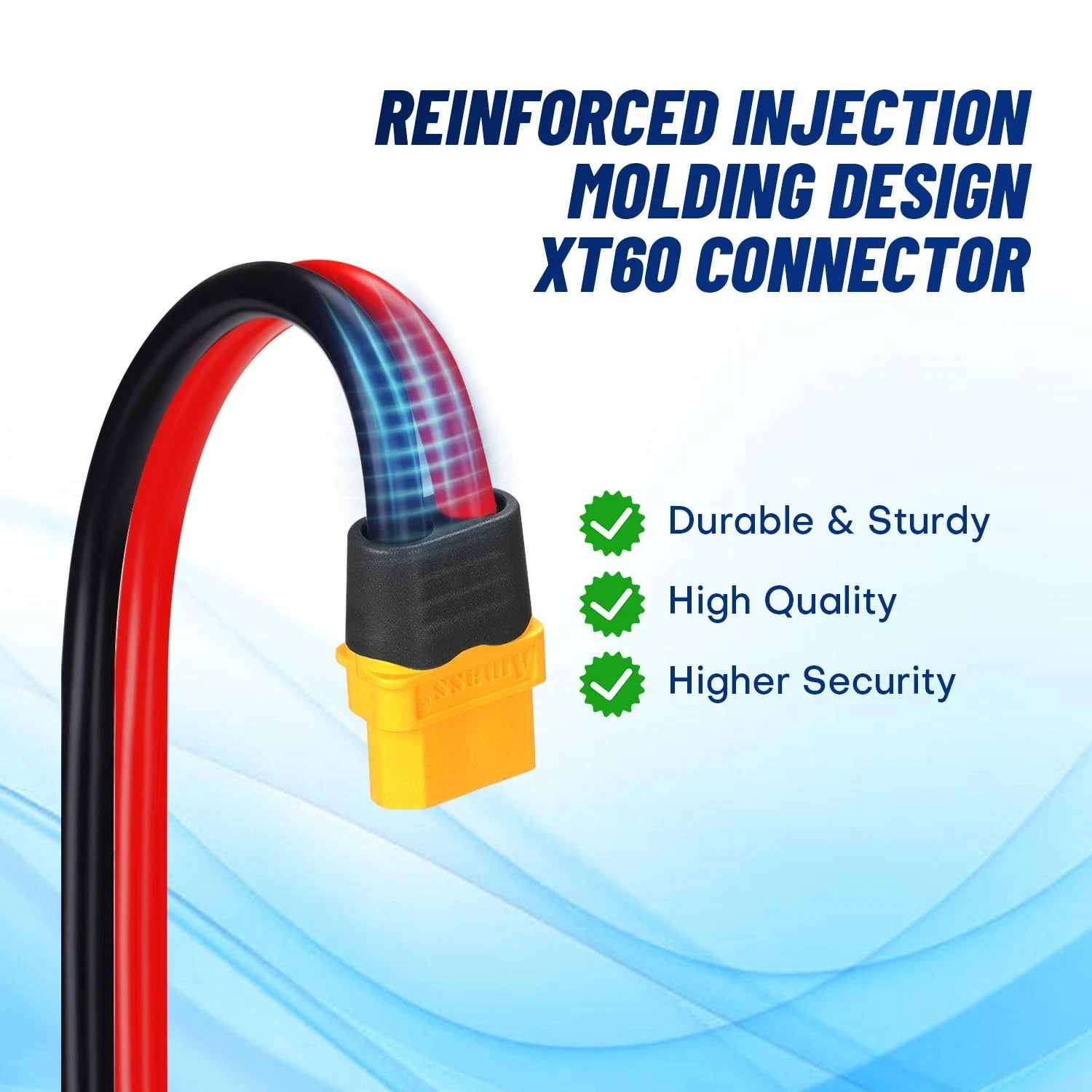 12AWG XT60 Extension Cable, Male to Female Adapter Connector Wire for RC Lipo…