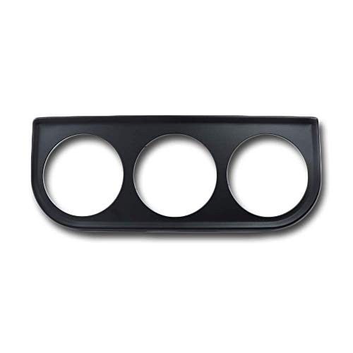 Universal 2-1/16″ 52mm Triple Gauge Mounting Panel Three Holes 3 Mount Black