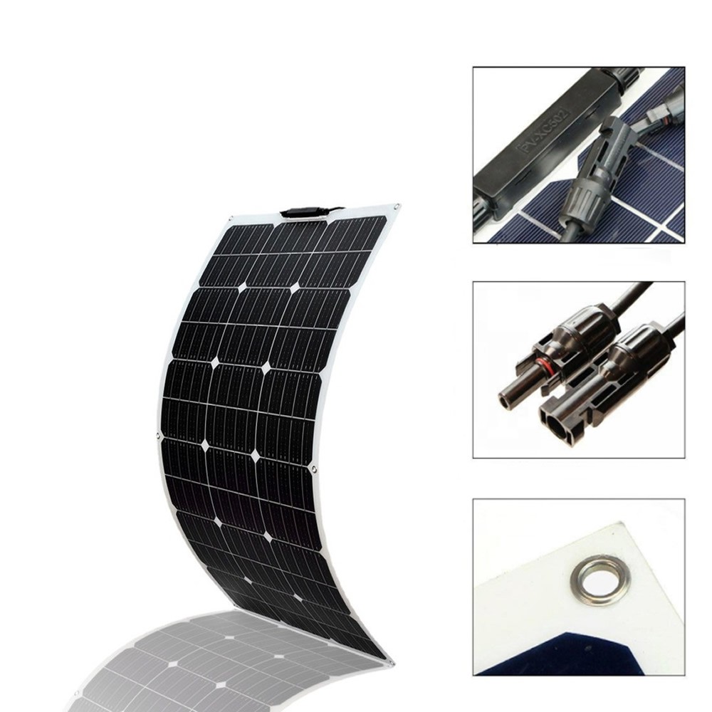 300W Watt Flexible Solar Panel Portable Mono RV Camping Battery Charge Boat 18V