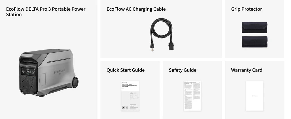 Ecoflow DELTA Pro 3 Battery Solar Power Station + 400 W Solar Panel Generator,