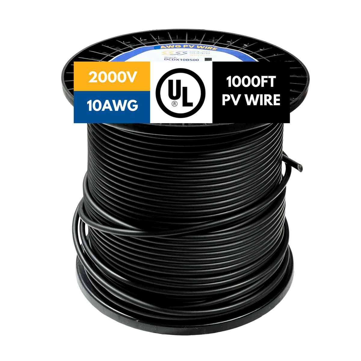 2000V PV Wire Tinned Stranded Copper – 8/10/12 AWG – Black/Red – 300 to 1000FT