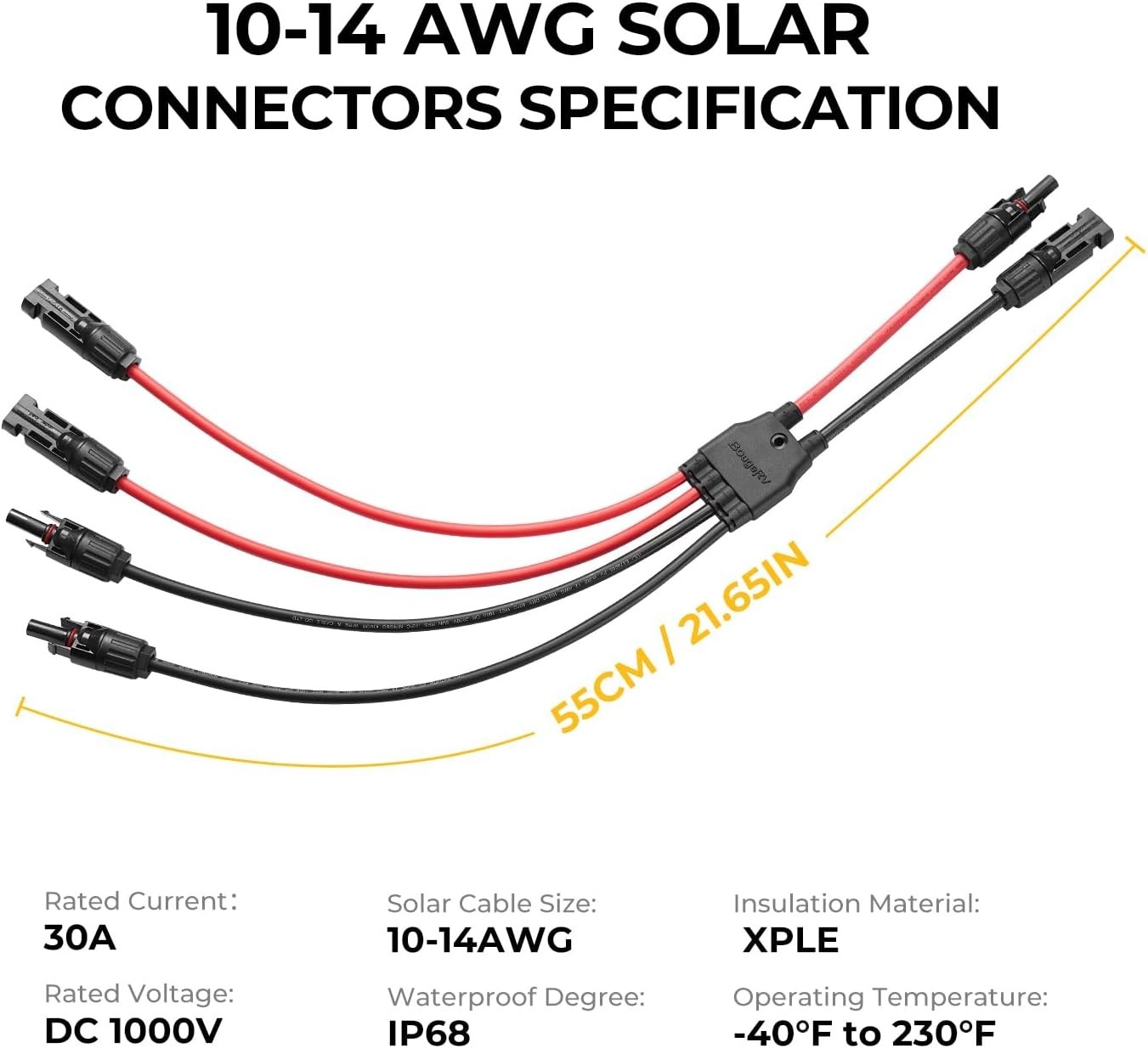 Durable 2 to 4 Y Branch Solar Panel Connectors – Heat Resistant & Easy Setup
