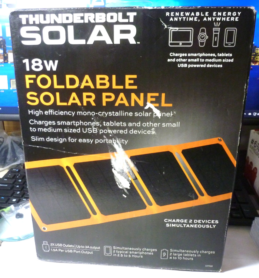 THUNDERBOLT 18 Watt Foldable Solar Panel
