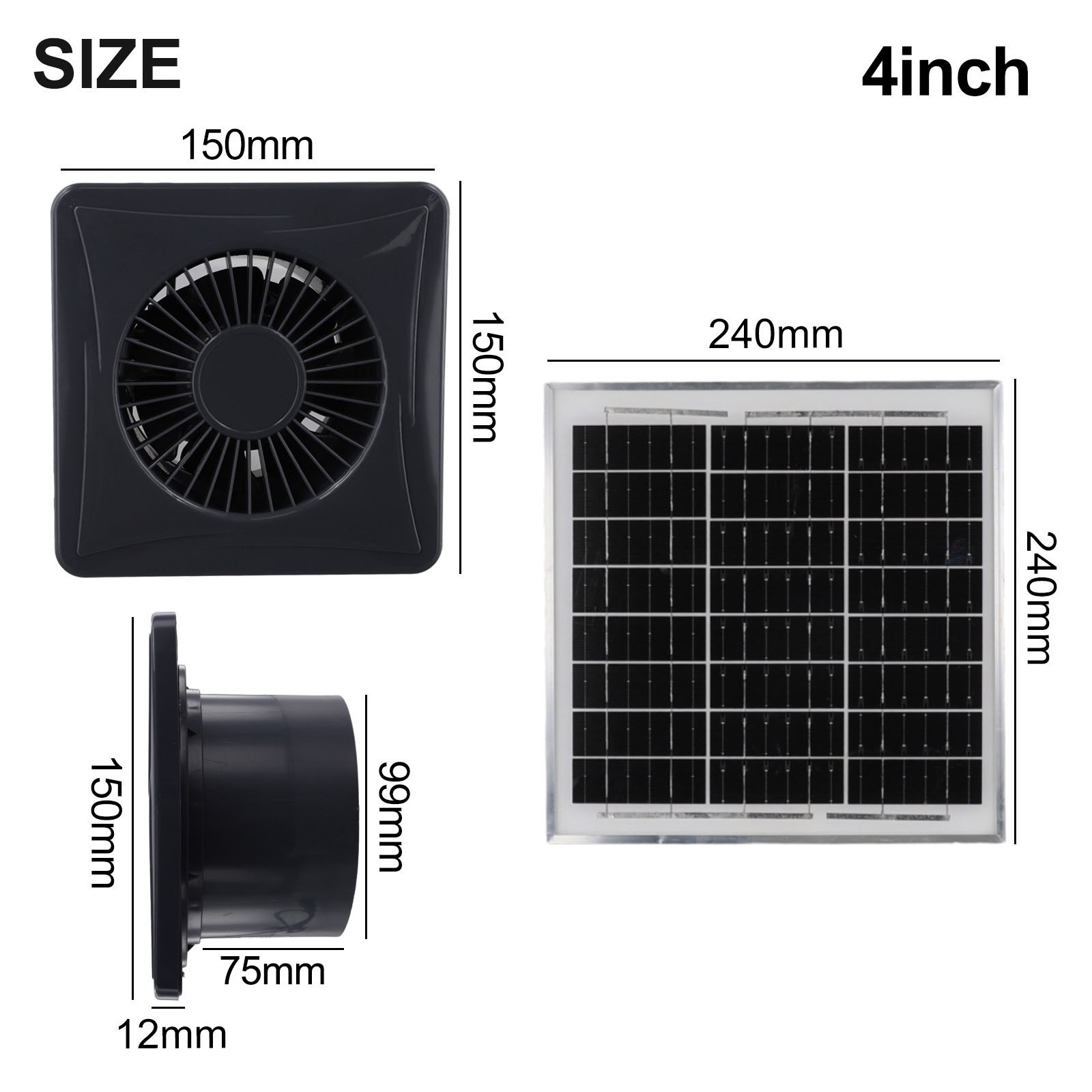 High Speed Solar Air Ventilation Blower Optimal Airflow for Better Ventilation