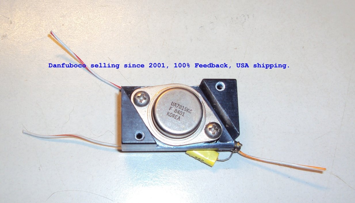 7815 Voltage Regulator Steel Type TO-3 mounted on Heat Sink 1.5 Amps with Caps.
