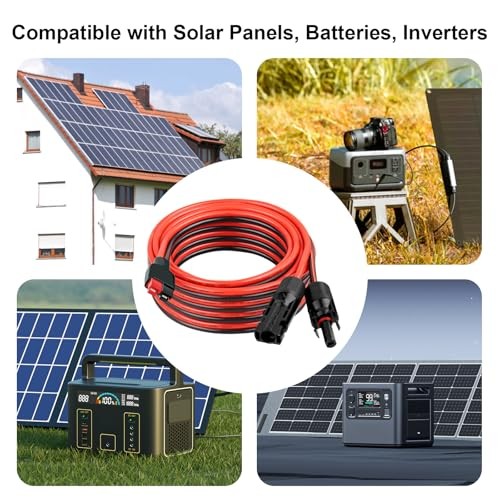 10AWG Solar Panel to Anderson Connector Extension Cable 3 Ft Tinned Copper