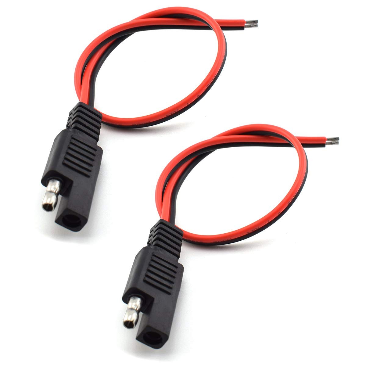 2 Pcs 18awg Sae Extension Cable 2pin Sae Quick Connector Disconnect Plug 10a Sol