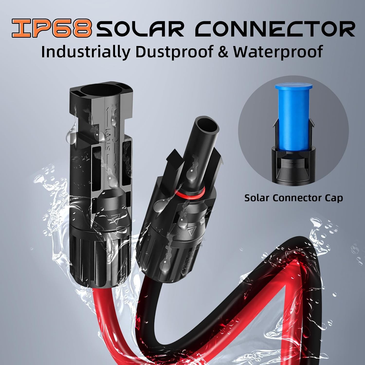 10AWG 10FT Solar to XT60i Cable, Gibbab 3 10 25FT Solar Panel Connector to XT60i