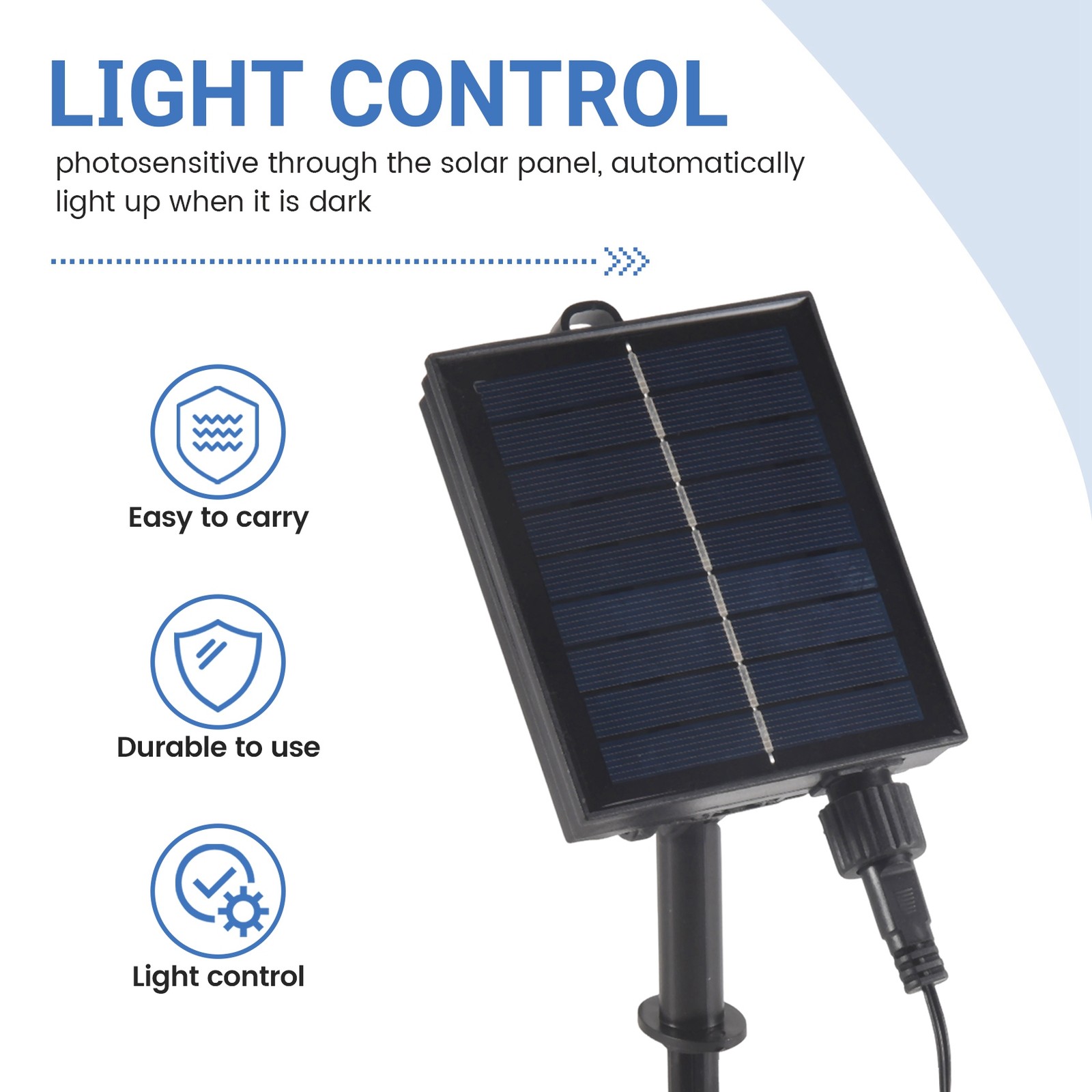 1200mAh Solar Panel Control Box Kits Lithium Battery Panel for 3.7V 24V LED1022