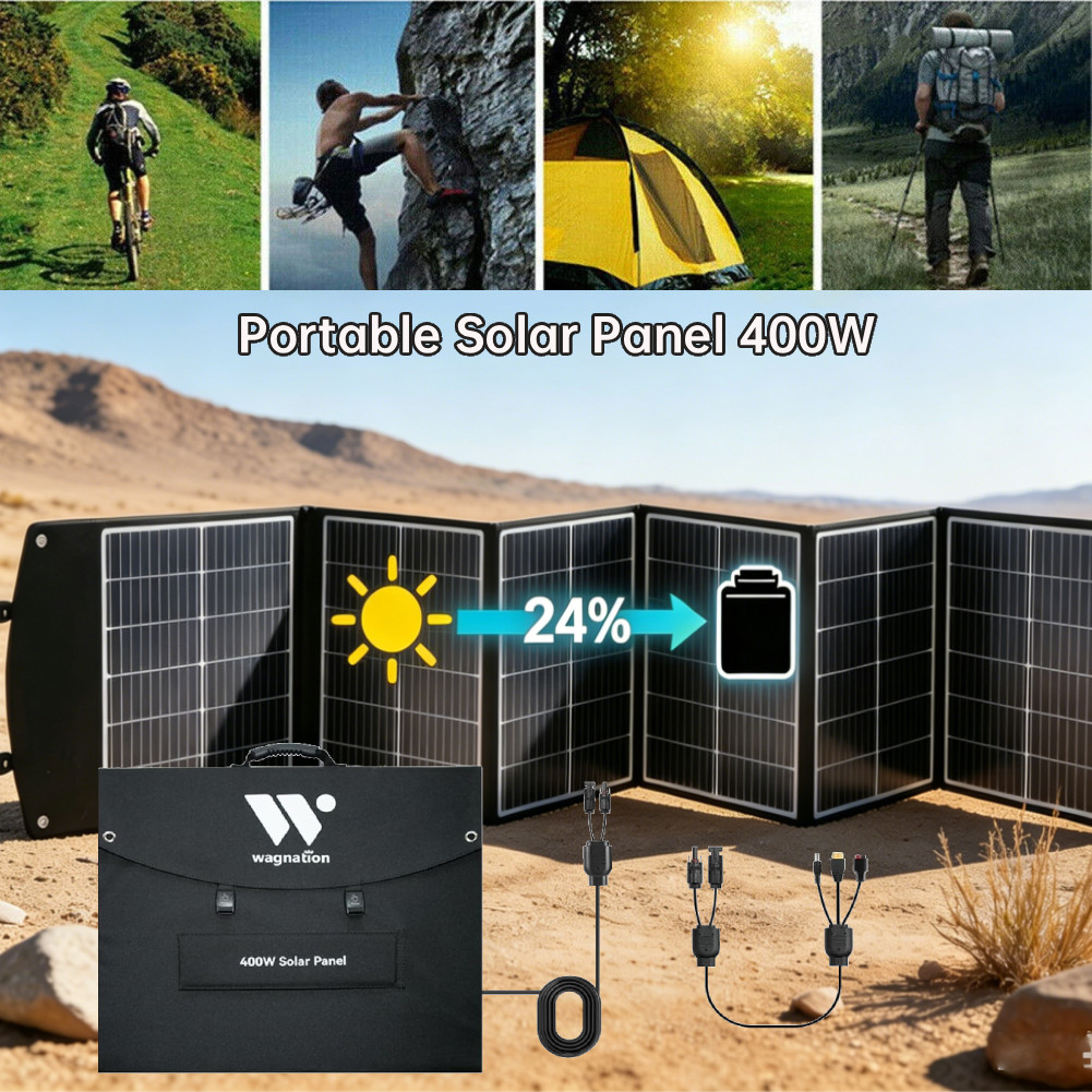 Portable Solar Panel 400W 24% CONVERSION for Jackery Anker Power Station