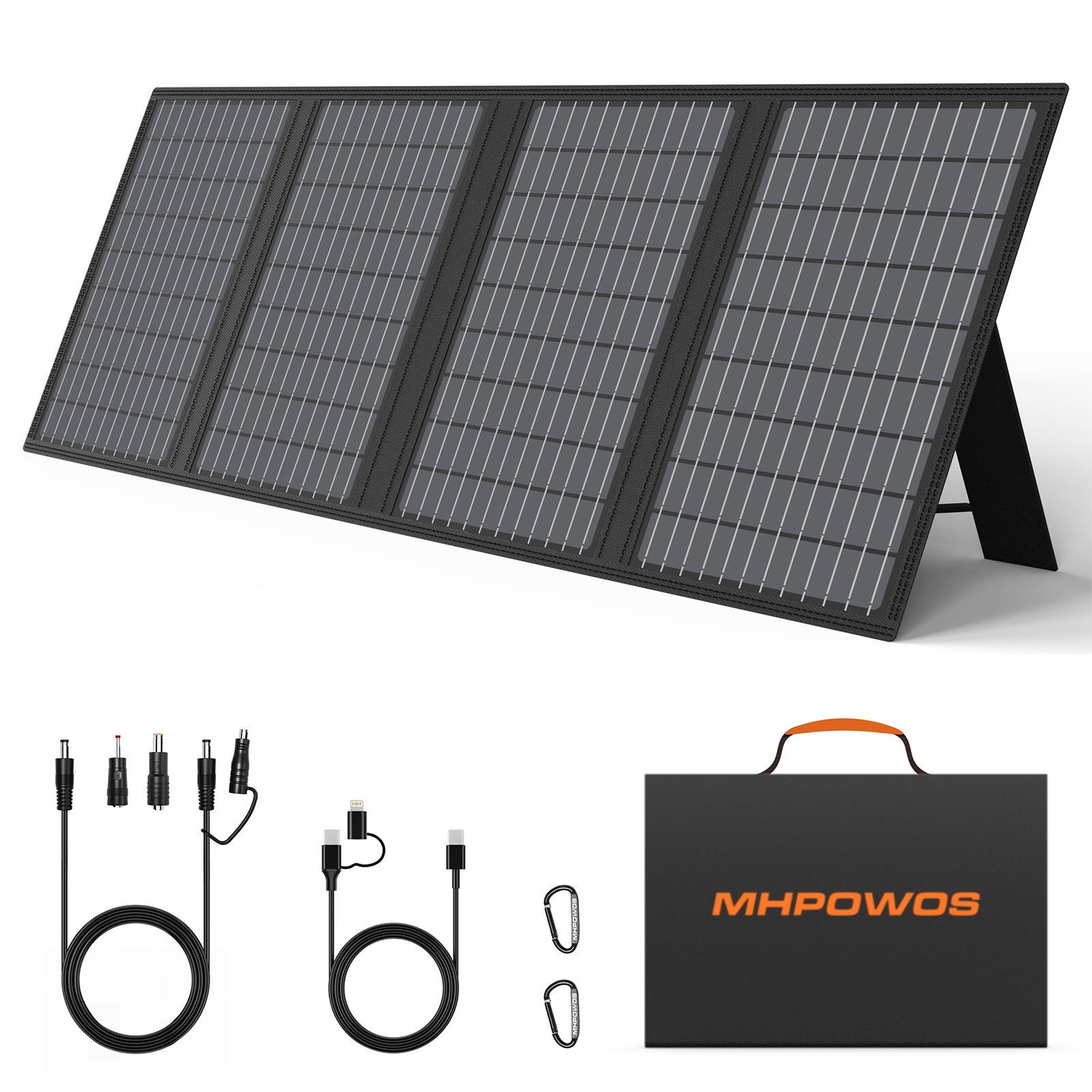 60W 45W Foldable Solar Panel Chargers USB C USB-A DC Outputs for Power Banks