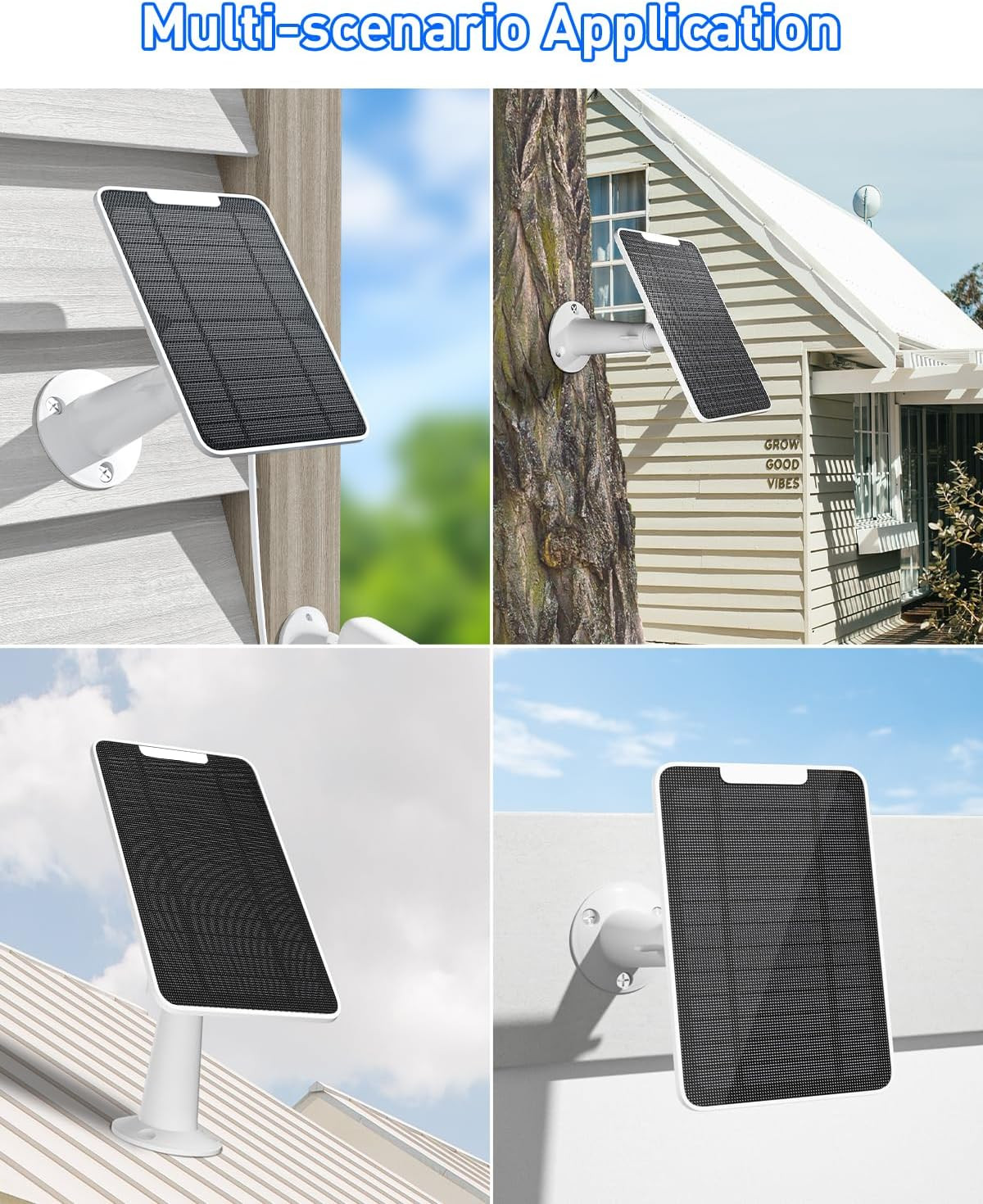 Premium Solar Panel for Google Nest Camera, 5W Camera Solar Panel Power for Goog