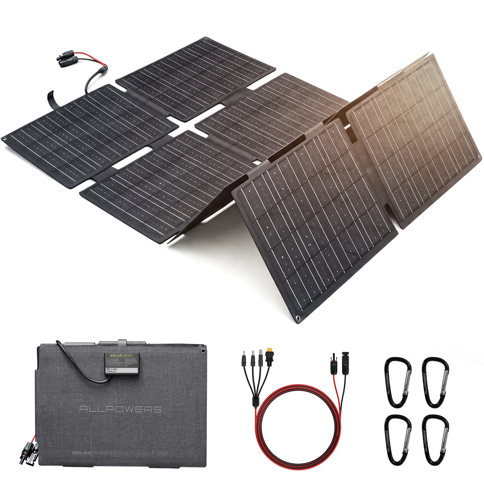 ALLPOWERS SOLAX SE160 160W Foldable Solar Panel Solar Charger for Outdoor Camp