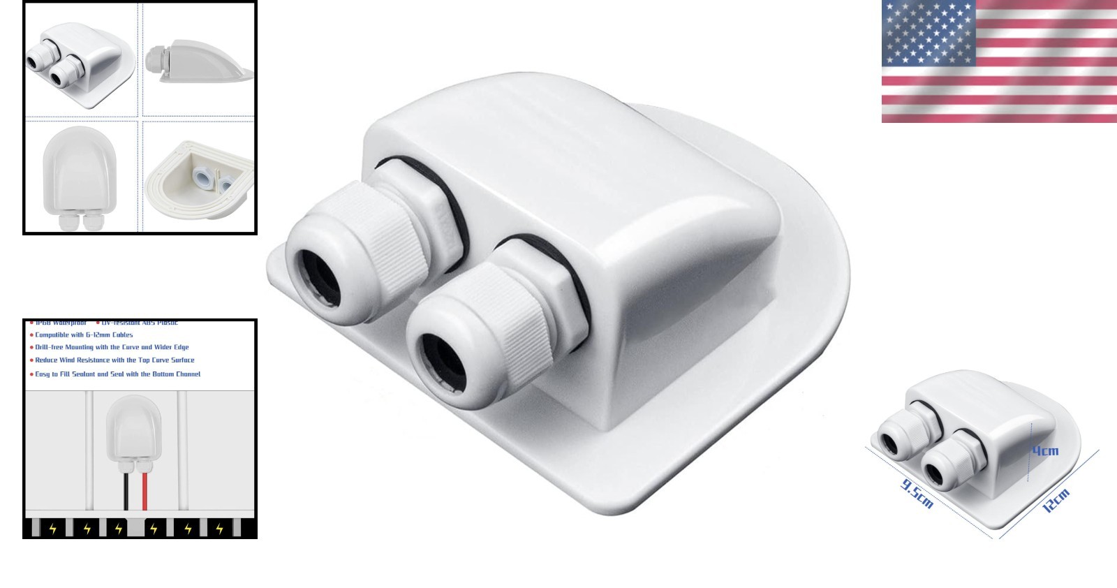 Versatile 2-6 mm Solar Cable Connector – Weather-Resistant ABS Construction