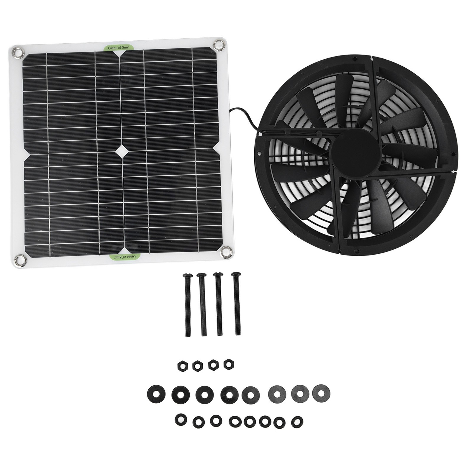 Solar Ventilation Fan 23-24% Conversion Rate No Battery Storage Design
