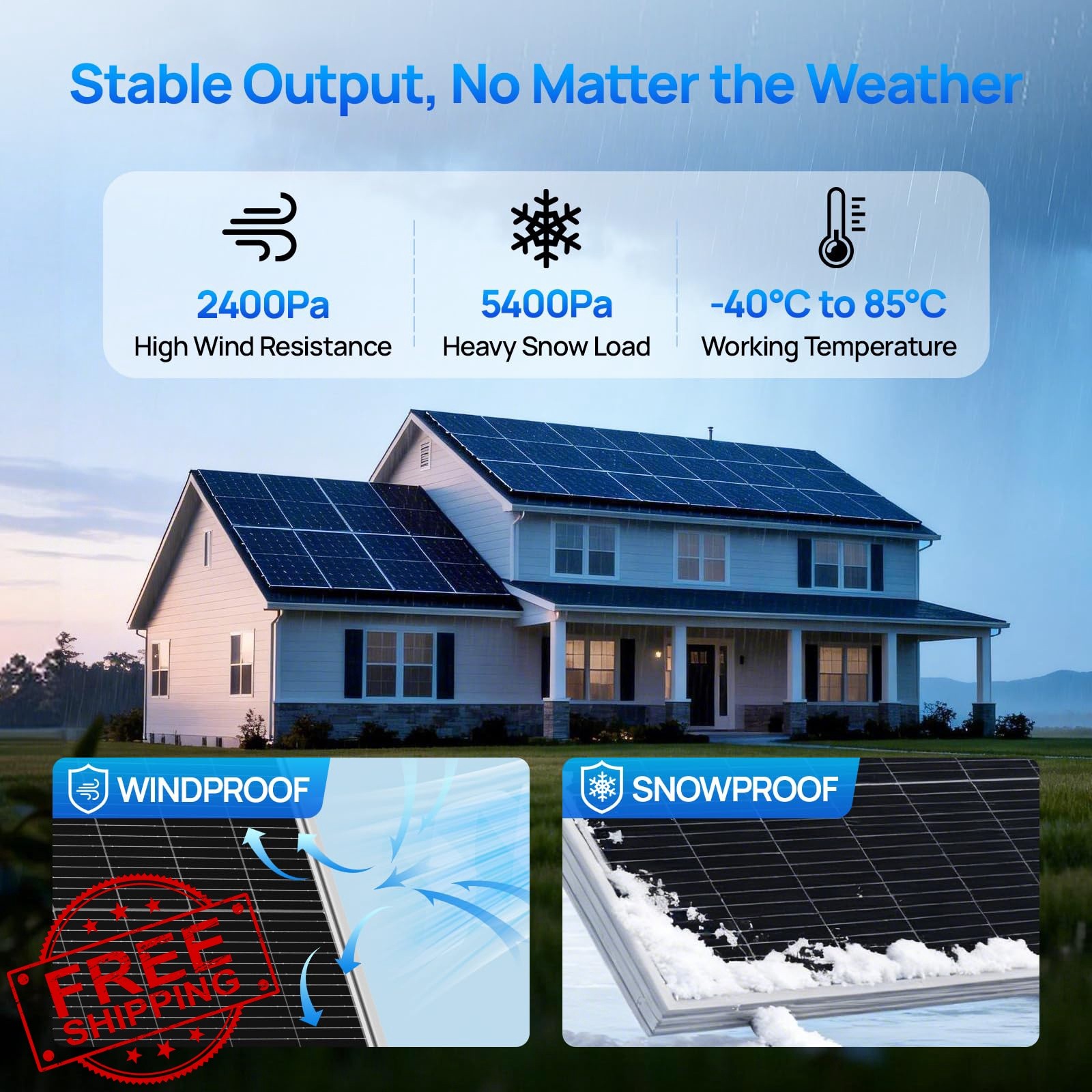 ECO-WORTHY 200W N-Type solar panel 2-pack