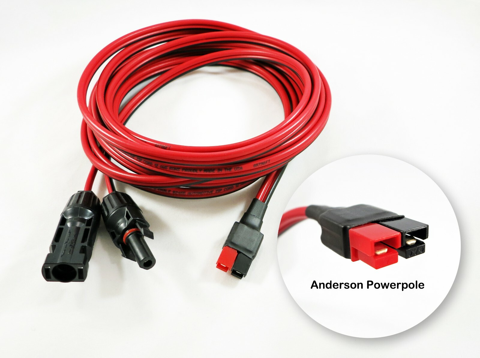 25′ feet Solar Charging Cable fits ANDERSON POWERPOLE, JACKERY, 500 Watts