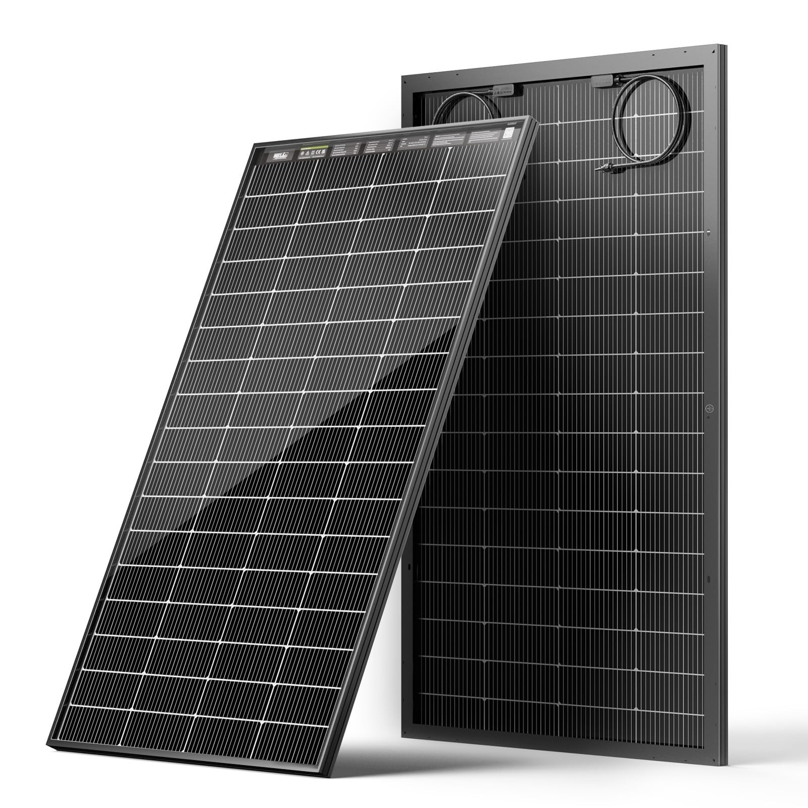 200W Bifacial Solar Panel, 25% Efficiency, Grade A+ Cells, IP65 Waterproof, RV/M