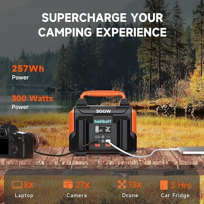 Portable Power Station 300W 257Wh Lithium Battery Small Portable Generator