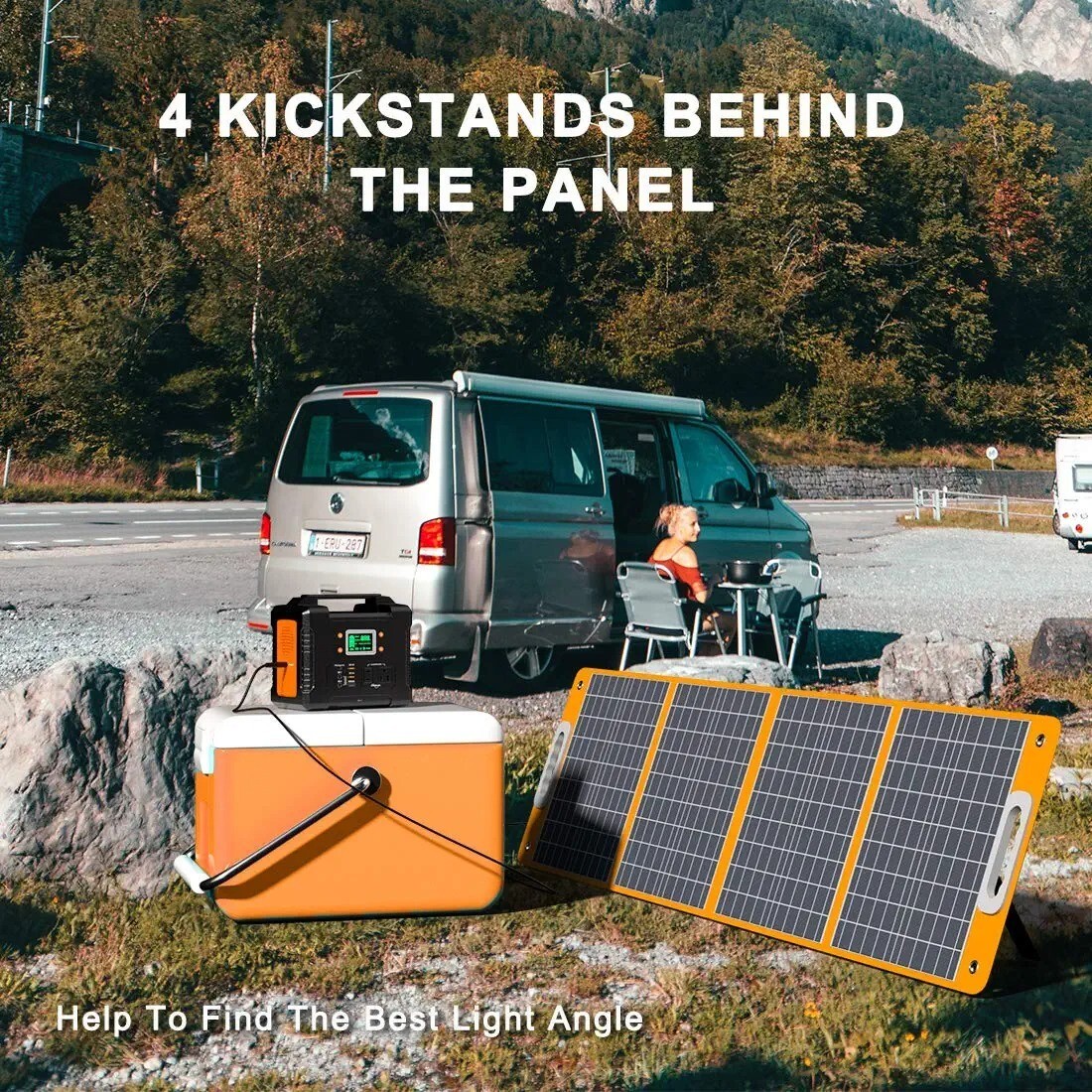Foldable Solar Panel 100W Portable Charger for Power Station/Phone/Camping/RV
