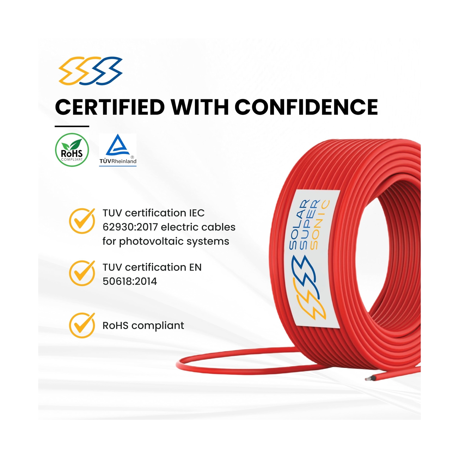 PV Wire – 300FT – UV Resistant, Tinned Stranded Copper Solar Wire/Cable for S…