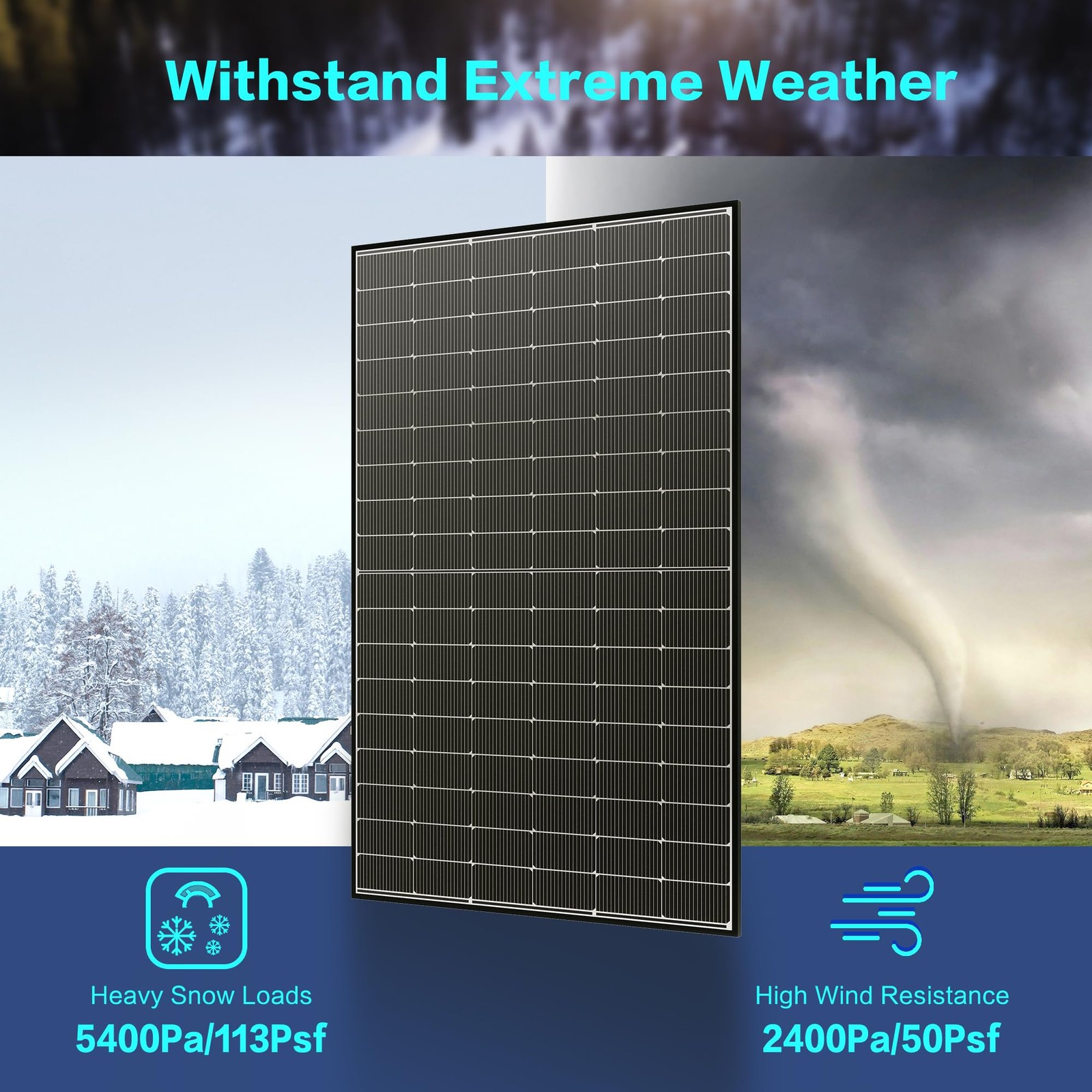 JJN Bifacial 425 Watt Solar Panel, N-Type UL 61730 16BB Solar Panels, 25% Hig…